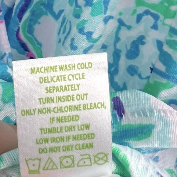 Lilly Pulitzer XS Amethyst CRAYSEA ETTA Tee V-Neck 100% Cotton Short Sleeve - Picture 7 of 8